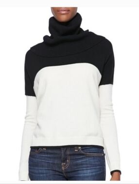 Alice + Olivia Colorblocked Wool Cashmere Colorblock Two Tone Sweater Size XS